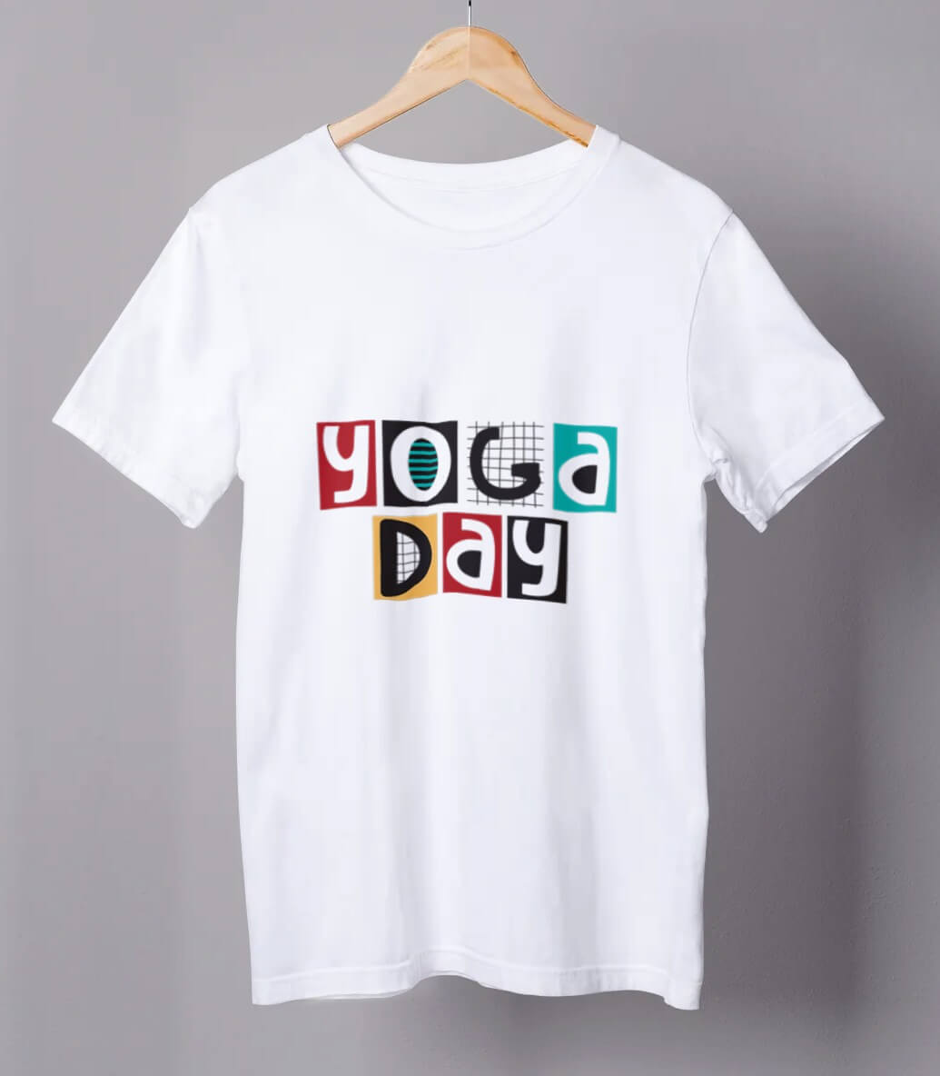 Yoga Day Half Sleeve Cotton Unisex Yoga T-shirt