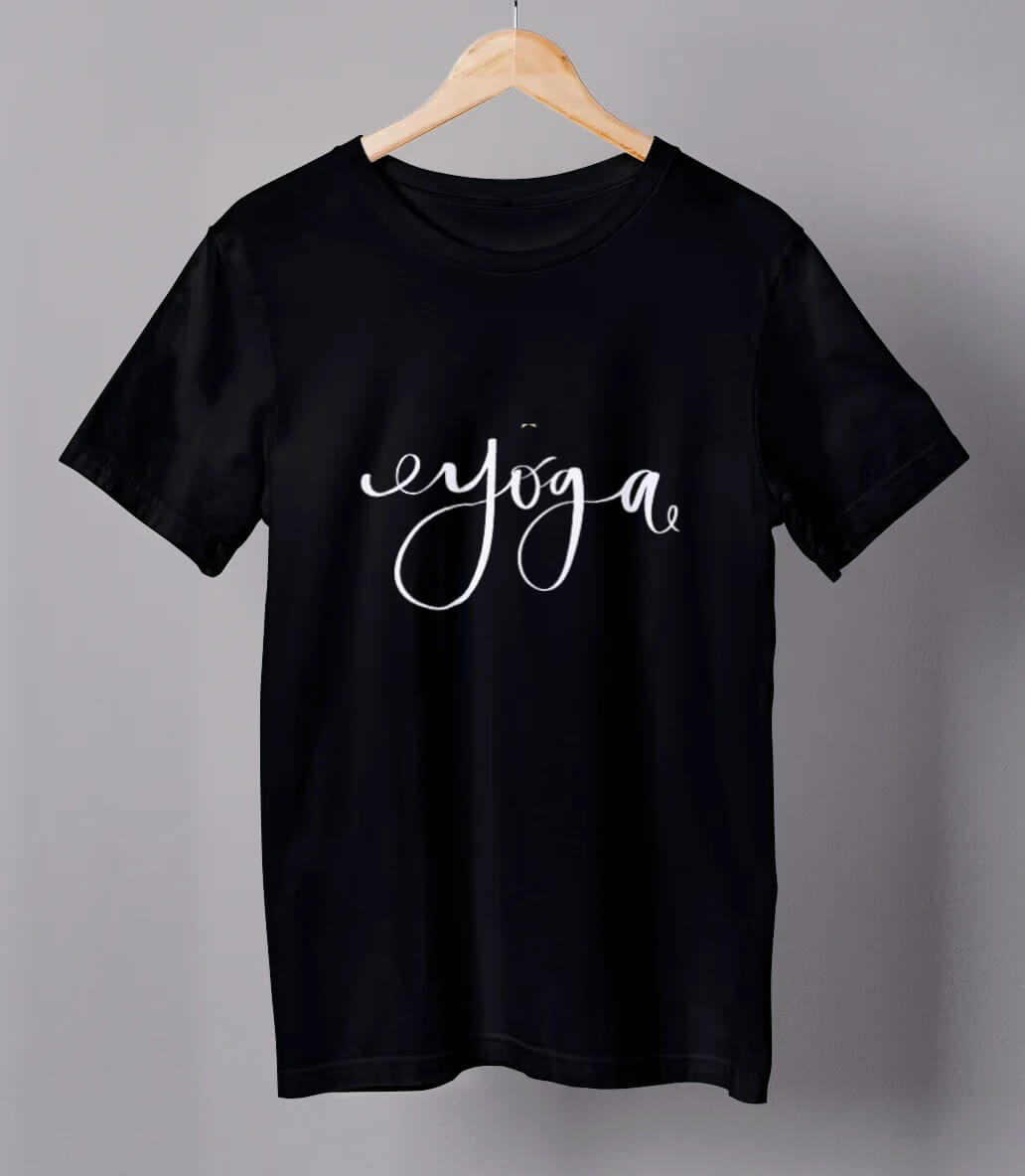 Yoga Logo Half Sleeve Cotton Unisex Yoga T-shirt