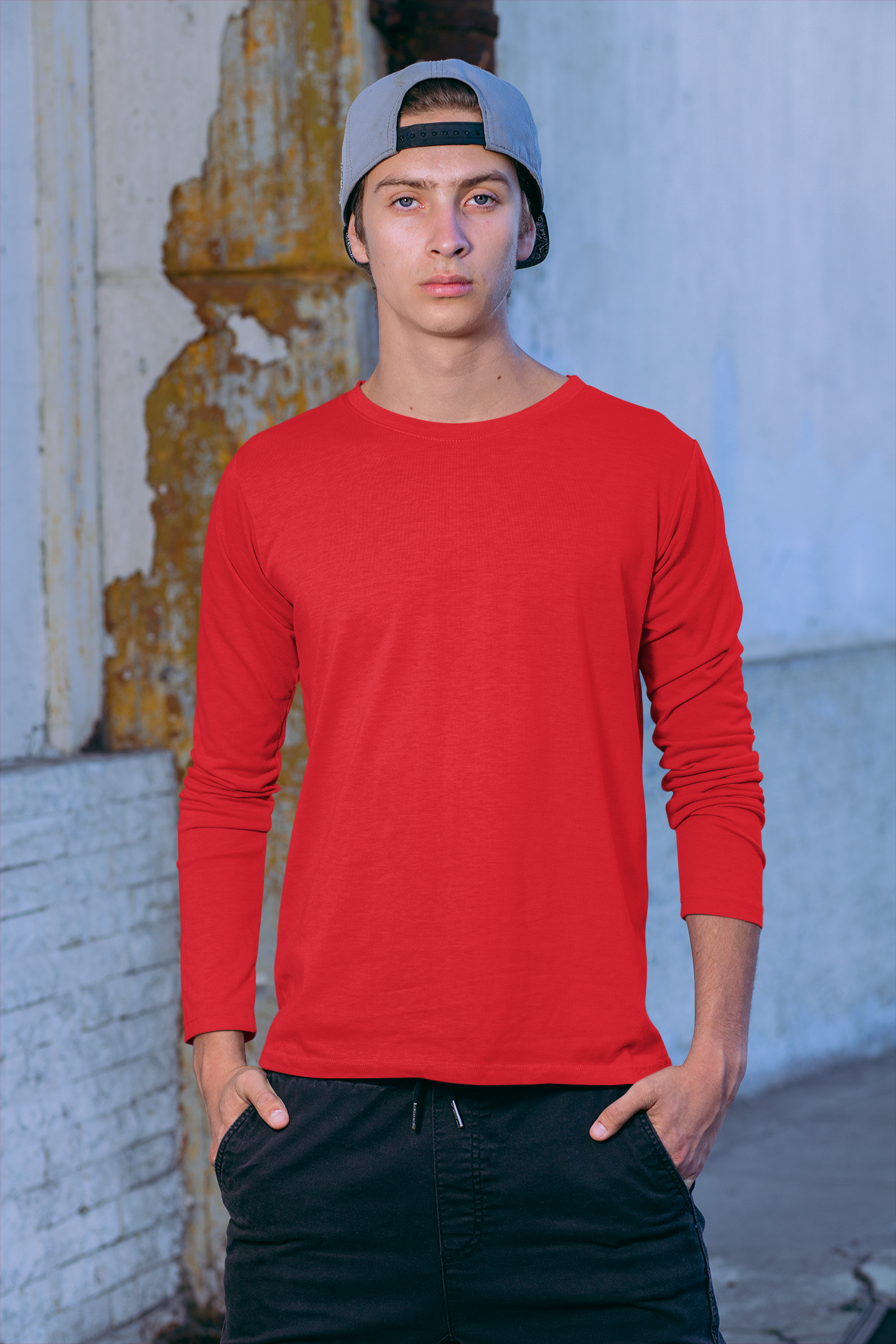 Plain Full Sleeve Unisex T-Shirt