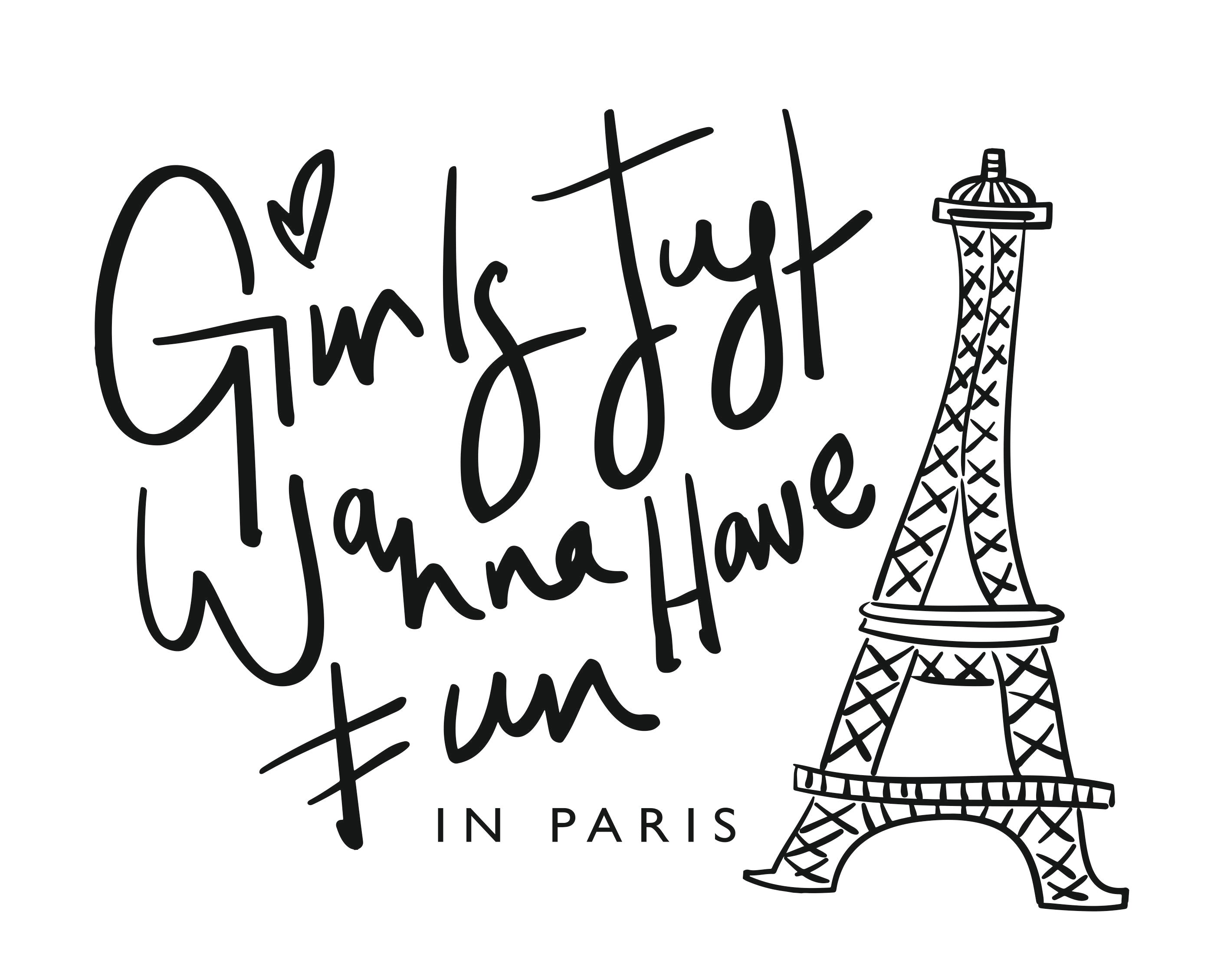 Girls Wanna Have Fun In Paris Cool Woman's Boyfriend Tshirt