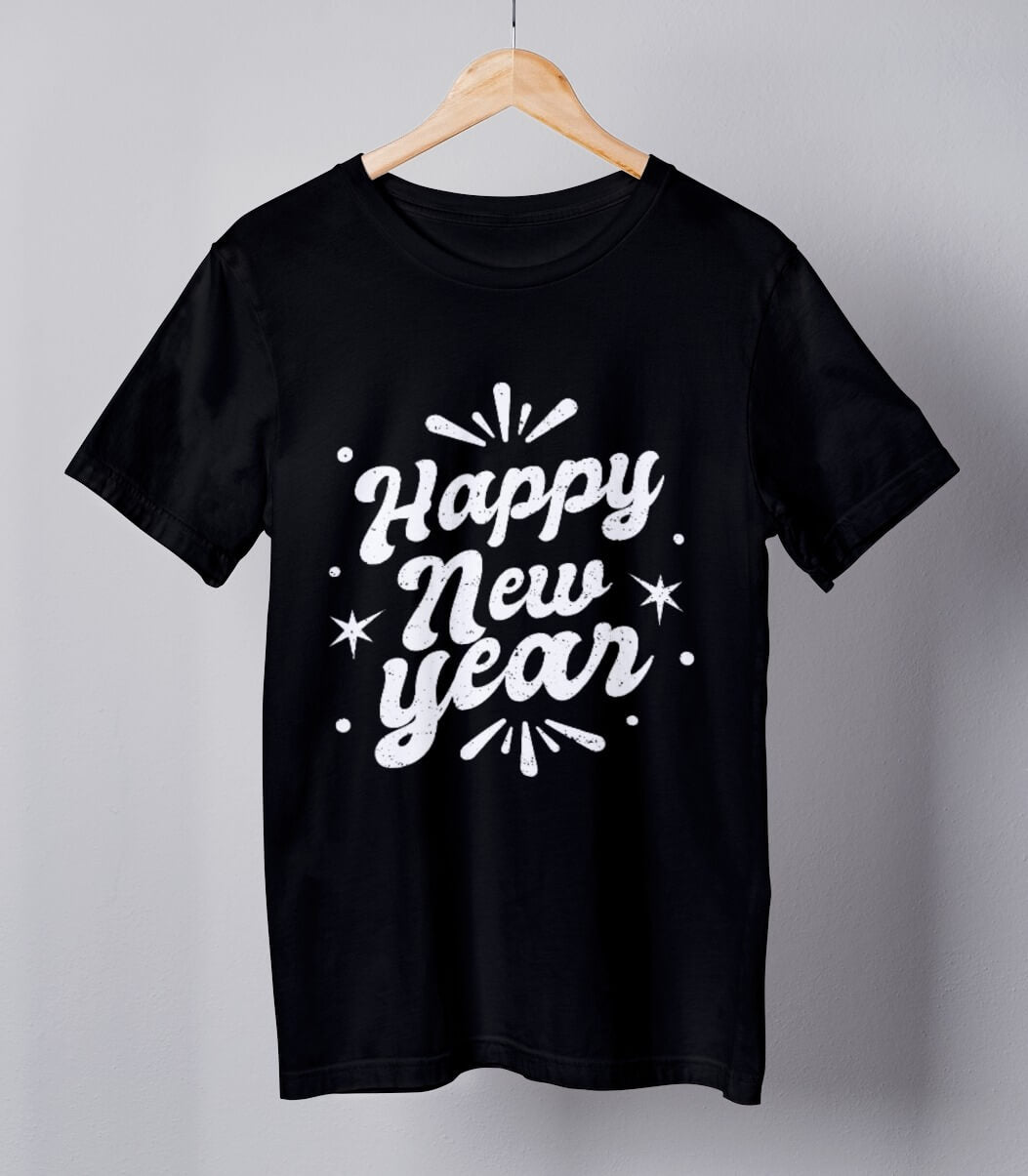 Happy New Year 2023 Half Sleeve Graphic T-shirt