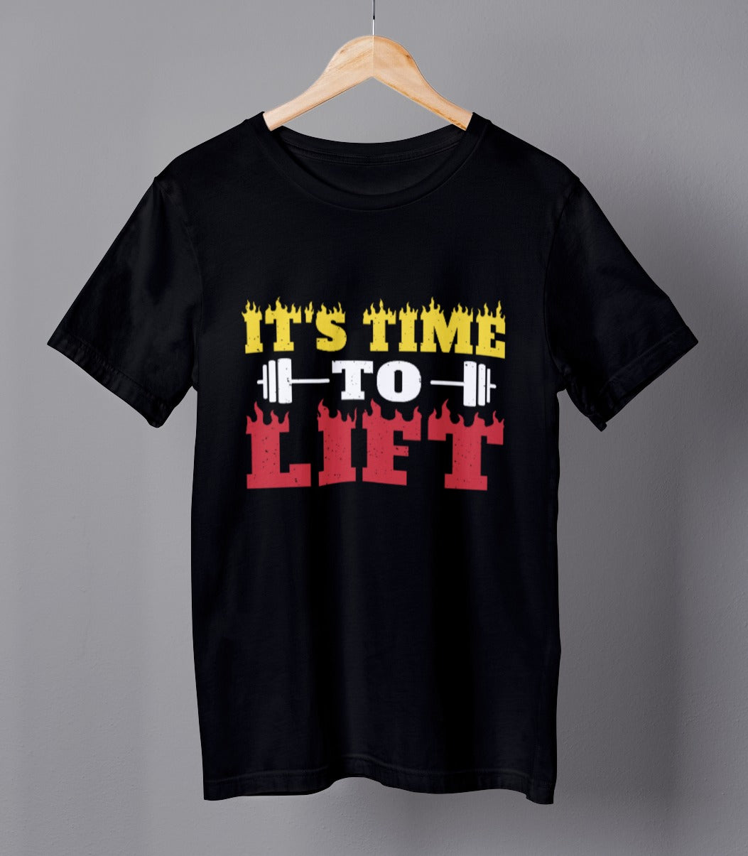It's Time To Lift Half Sleeve Gym T-shirt